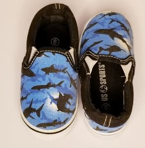U.S. Polo Shark Print Slip on Toddler Shoes